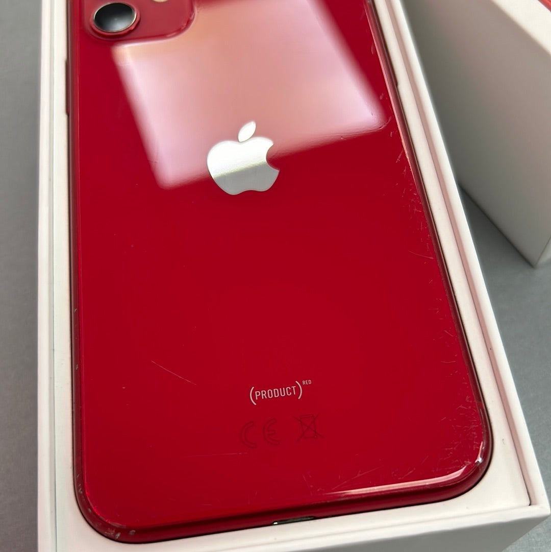 Apple iPhone 11 64GB Product Red Unlocked - 100% Battery